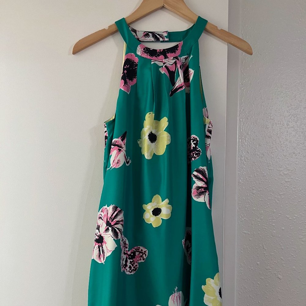 J. Crew Green Floral Dress